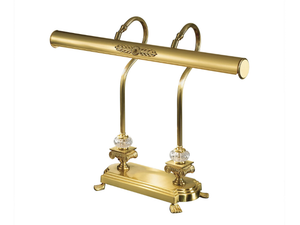 KENZY 3009/L - Satin gold plated finish table lamp with crystal - Table lamp by Possoni Illuminazione
