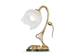 LIBERTY 1400/L - Polish brass table lamp with glass - Table lamp by Possoni Illuminazione