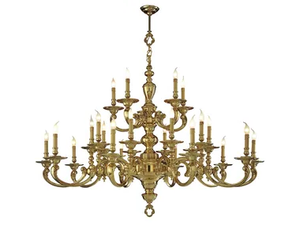 OTELLO 258/20+5 - Polished Brass chandelier - Ceiling lamp by Possoni Illuminazione