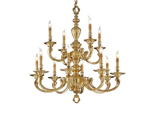 OTELLO 258/8+4 - Polished Brass chandelier - Ceiling lamp by Possoni Illuminazione