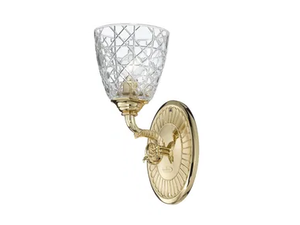 RAFFAELLO 1999/A1-C - Gold plated wall lamp with crystal - Wall lamp by Possoni Illuminazione