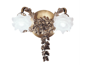 ROSE 700/A2 - Antique Brass wall light with glasses - Wall lamp by Possoni Illuminazione