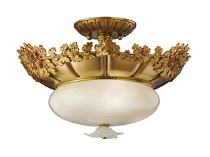 ROSE 701/4SF - French gold semi flush with glass - Ceiling lamp by Possoni Illuminazione