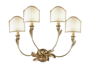 SOLANGE 337/A4-P - French Gold wall light with shades - Wall lamp by Possoni Illuminazione
