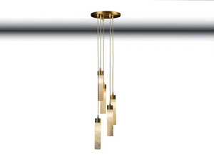 TUBE 2000/S5 - LED alabaster pendant lamp - Ceiling lamp by Possoni Illuminazione