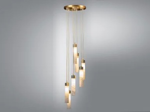 TUBE 2000/S7 - LED alabaster pendant lamp - Ceiling lamp by Possoni Illuminazione