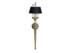 YVETTE 390/A3-P - LED brass wall lamp with fixed arm - Wall lamp by Possoni Illuminazione