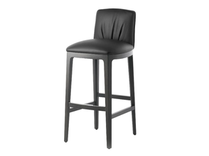 BLOSSOM 840/A - Upholstered fabric stool with back - Stool by Potocco