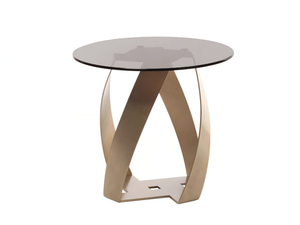 BON BON 770/TB - Round side table with glass top - Coffee table by Potocco