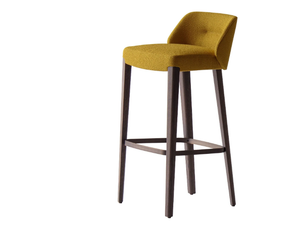 CONCHA 905/A - High fabric stool with back and footrest - Stool by Potocco