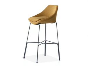 CUT 910/AI - High fabric stool with back with removable cover - Stool by Potocco