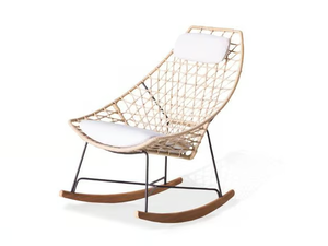 CUT 910/PLR- ROCKING - Rocking fabric garden armchair with headrest - Armchair by Potocco