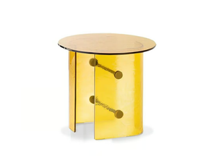 DOUBLE L GLAZE 952/TVHC-50 - Round glass coffee table - Coffee table by Potocco