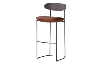 KEEL 922/A - High stool with metal structure and fabric seat - Stool by Potocco