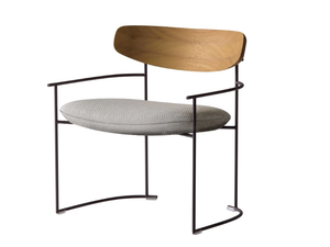 KEEL 922/L-OUT - Metal garden armchair with armrests and fabric seat - Armchair by Potocco