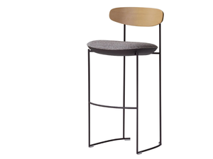 KEEL LIGHT 922/AMB - Barstool with metal frame and fabric seat - Stool by Potocco