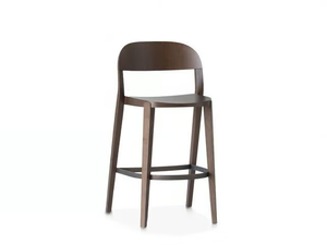 MINIMA 949/S - High ash stool with back - Stool by Potocco
