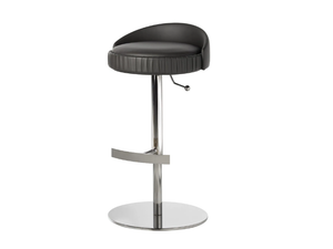 PLISSÉ 929/A-GAS - Swivel leather stool with gas lift - Stool by Potocco