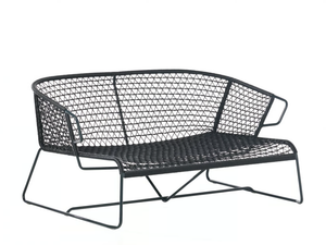 VELA 698/D - 2 seater sled base nautical rope garden sofa - Sofa by Potocco