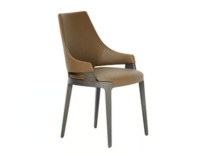 VELIS 942/7 - Upholstered leather chair with armrests - Chair by Potocco