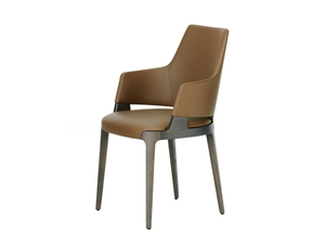 VELIS 942/PB7 - Upholstered leather easy chair with armrests - Armchair by Potocco