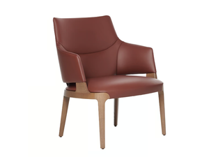 VELIS 942/PLB - Leather armchair with armrests high-back - Armchair by Potocco