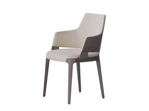 VELIS WOOD 942/PBW - Upholstered fabric easy chair with armrests - Armchair by Potocco