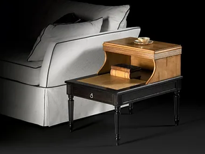 CAPRICCI - Cherry wood side table with integrated magazine rack - Coffee table by Prestige