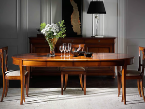 CAPRICCI - Extending oval cherry wood table - Table by Prestige