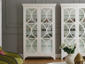 DAMA - Wood and glass display cabinet - Cabinet by Prestige