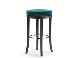 GRAN DUCA - High wooden stool with footrest - Stool by Prestige