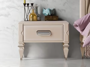 GRAN DUCA - Square wooden bedside table with drawers - Side table by Prestige