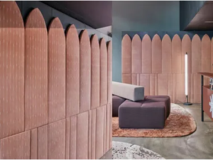 ARCHIFRAME DROP - Nabuk Acoustic wall panel - Paneling by Prodital Leather