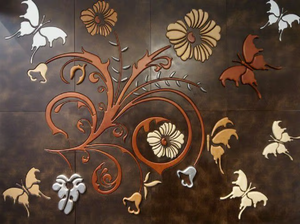 BUTTERFLOWER - Leather 3D Wall Cladding - Paneling by Prodital Leather
