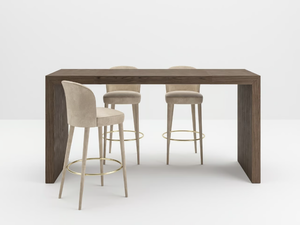 BLOCK 2.0 - Rectangular wooden High meeting table - Table by PROF