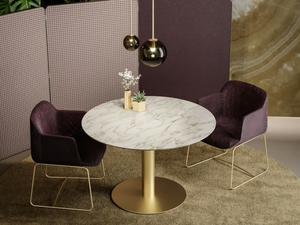 BLOCK 2.0 - Round marble meeting table - Table by PROF