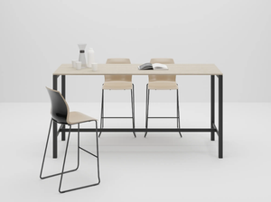 DIECI - Rectangular wooden high table - Table by PROF