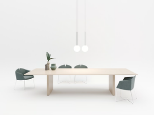 SLIM - Rectangular meeting table with cable management - Table by PROF
