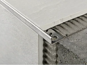 PROTERMINAL - Brushed steel star nosing - Finishes accessories by Progress Profiles