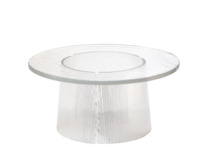 BENT - Low round glass coffee table - Coffee table by Pulpo