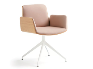 HUG - Trestle-based chair with armrests - Chair by Punt
