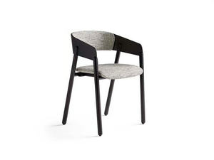 MAVA - Solid wood chair with armrests - Chair by Punt