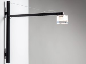 CUBO BRACCIO - LED adjustable wall lamp with swing arm - Wall lamp by PURALUCE