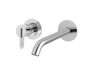 SWING 5920410 - 2 hole single handle wall-mounted washbasin mixer - Tap by QD Magistro Lab
