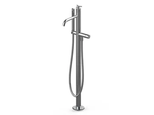 TOMEO 6330517T - Floor standing single handle bathtub mixer with hand shower - Tap by QD Magistro Lab