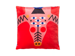 CROCOPINK - Square polyester cushion - Accessories by Qeeboo