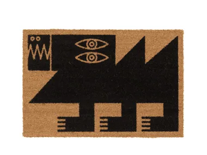 DIAGONAL CAMEL - Rectangular coconut doormat - Furniture accessories by Qeeboo