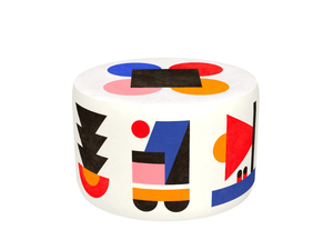 HOME DESIGN - Round polyester pouf - Pouf by Qeeboo