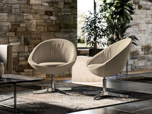 AGIO - Upholstered with 4-spoke base easy chair with armrests - Armchair by Quadrifoglio Group