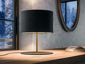 HALF MOON - Fabric and metal table lamp - Table lamp by Quadrifoglio Group